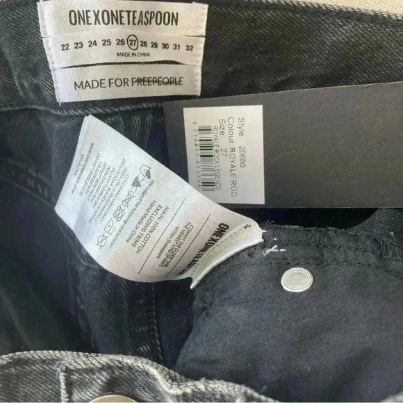 NWT One Teaspoon x Free People Royal Rock Legends Embroidered Beaded Jeans - Picture 8 of 12